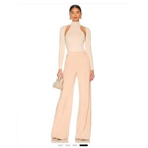 Alice + Olivia Tailored Ponte Wide Leg Trouser Pants – Nude Beige Size 4